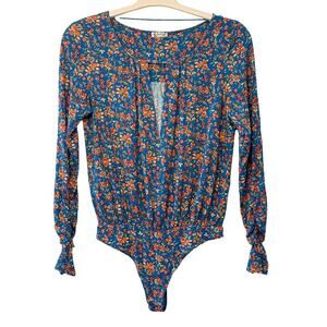 INTIMATELY FREE PEOPLE Kaya Print Cutout Bodysuit Small